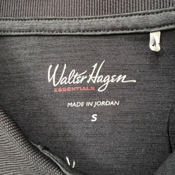 NWT Walter Hagen Men’s Core Space Dye Golf Polo in Black in size Small - Picture 6 of 7